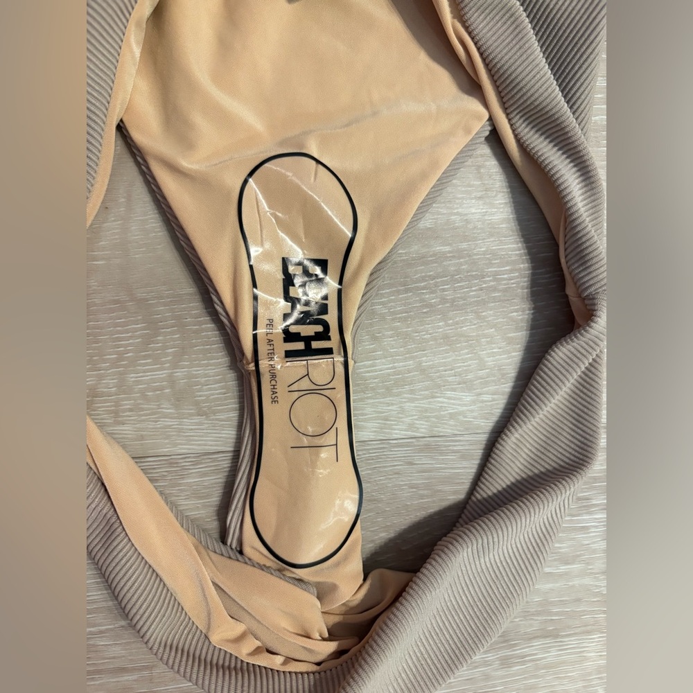 Beach Riot Ribbed Tan Bikini Bottom - Picture 3 of 6